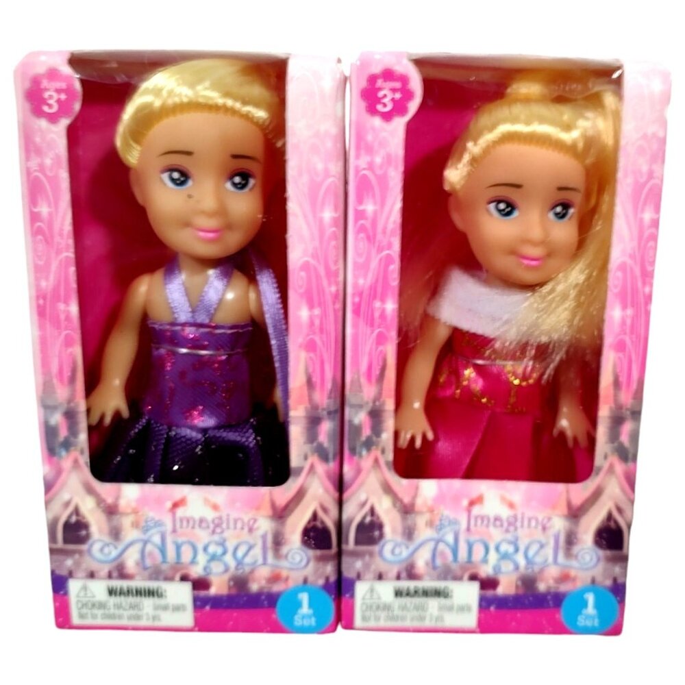 Imagine Angel Doll Set Kids Toys In Pink And Purple Outfits